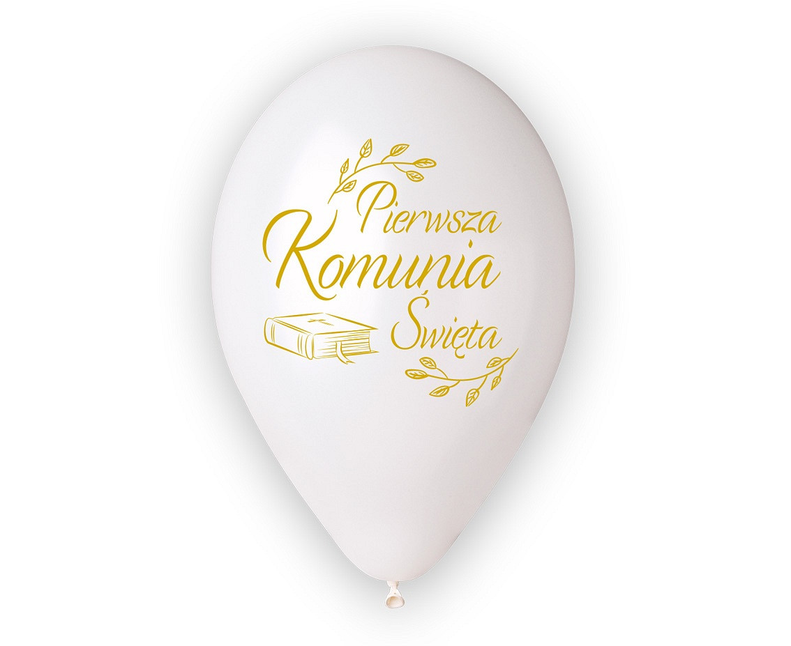 Balony Premium Pierwsza Komunia Św. (biblia) 12"/5szt GMS110/PKB GoDan